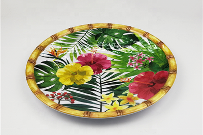9.0 inch exquisite pattern round melamine plate (3)