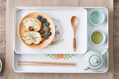 Custom print rectangular plastic melamine tray (4)