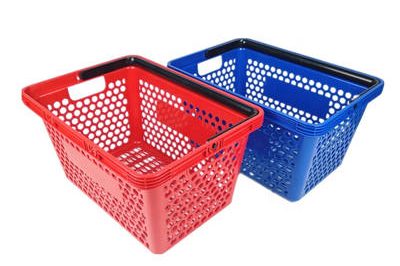 Durable single handle market plastic storage basket (2)