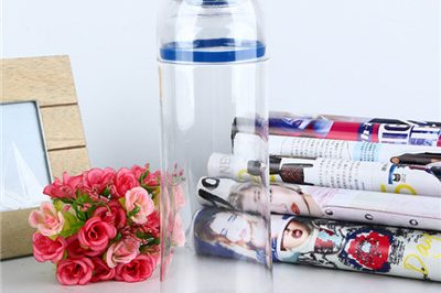 High quality plastic sport water bottle with lid (5)