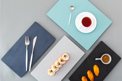 Melamine colorful rectangular frosted plastic tray (4)