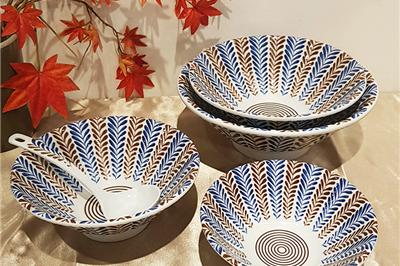 Multi-standard doubl sided decal melamine bowls