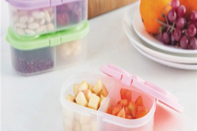 Partition two compartments plastic storage containers (5)