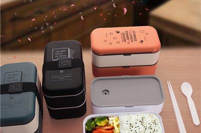 Square leakproof plastic food bento lunch box (8)