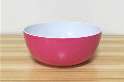 Two tone color 10 inch round melamine bowl (2)