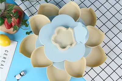 Wedding custom flower shape plastic container (4)