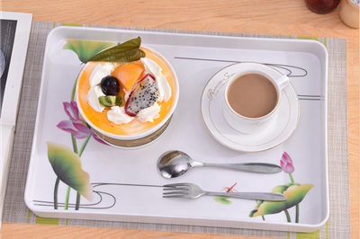 White bread breakfast melamine tray (4)