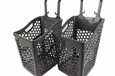 Wholesale large capacity rolling plastic trolley basket (5)